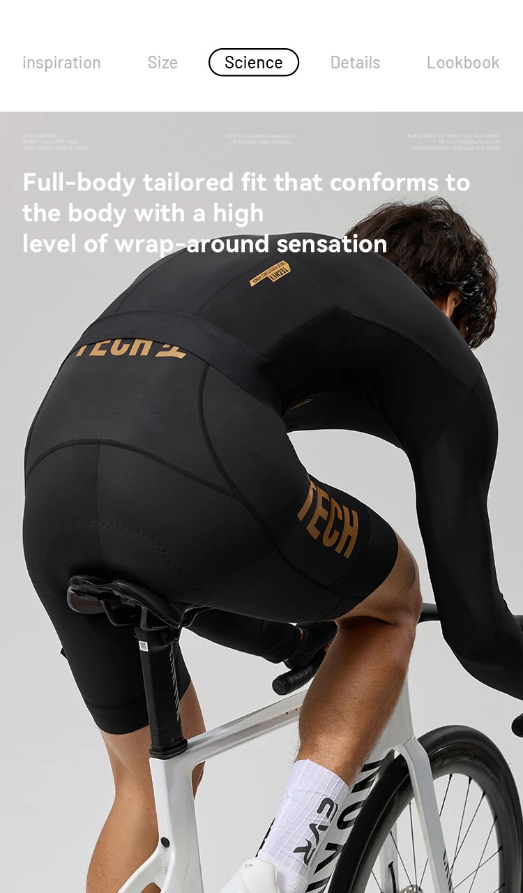 EVR Frühling und Sommer Herren-Radtrikot Langarm-Radshirt Schnelltrocknend Atmungsaktiv für Straßen- und Mountainbike-Radfahren – Detail 8