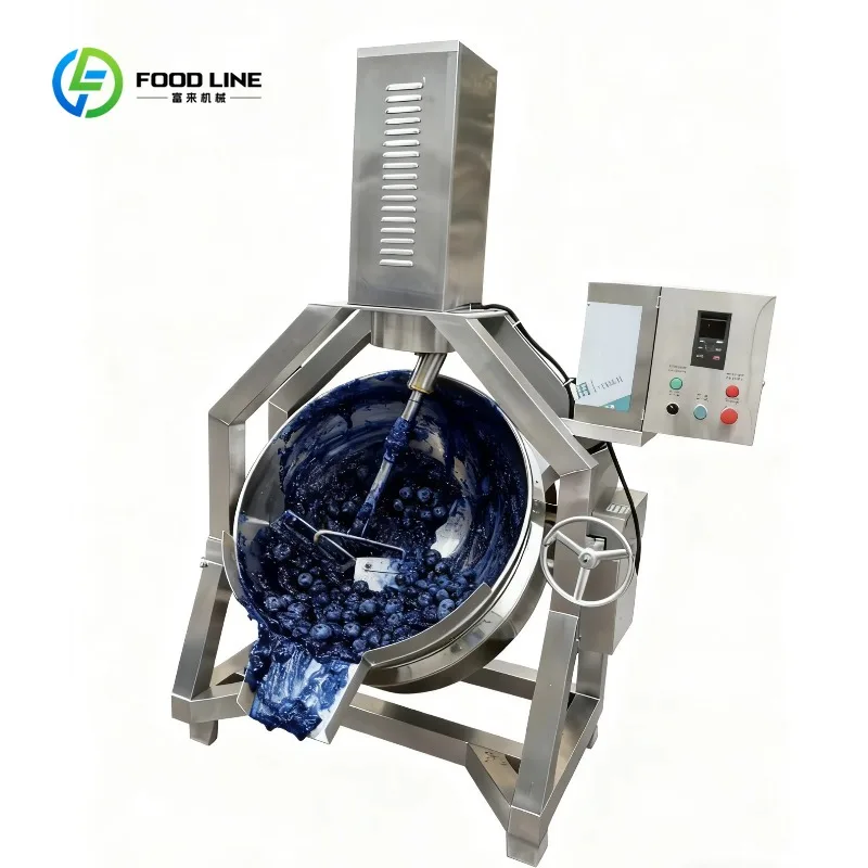 Customized Planetary Mixing Wok for Industrial Jam and Fruit Sauce Cooking Industrial Planetary Wok Stainless Steel Jam Mixer