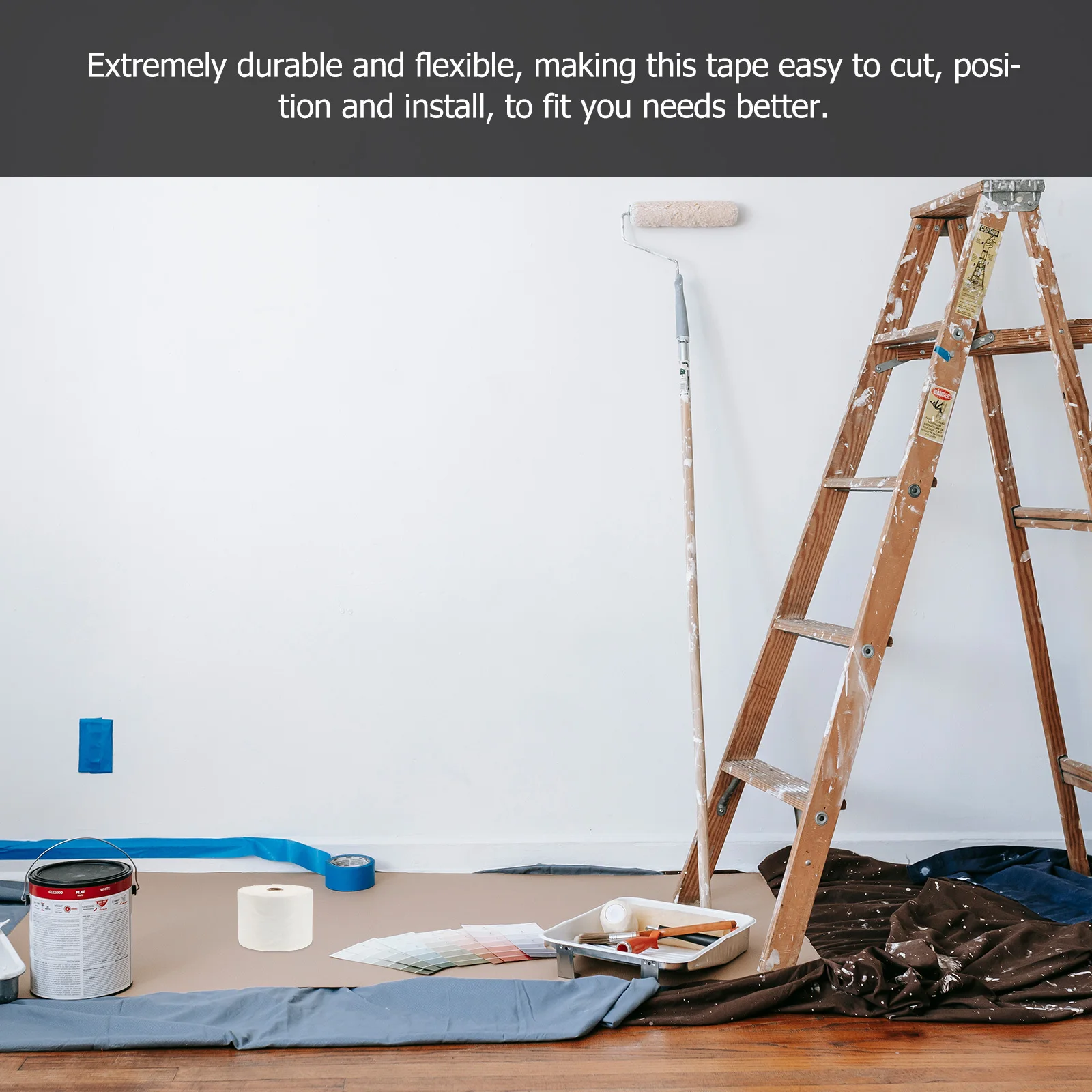 

Polyester Waterproof Roof Tape Membrane Fabric Sheet Anti Fracture Repair Tape for Drywall Shower Walls Floor Moisture Barrier