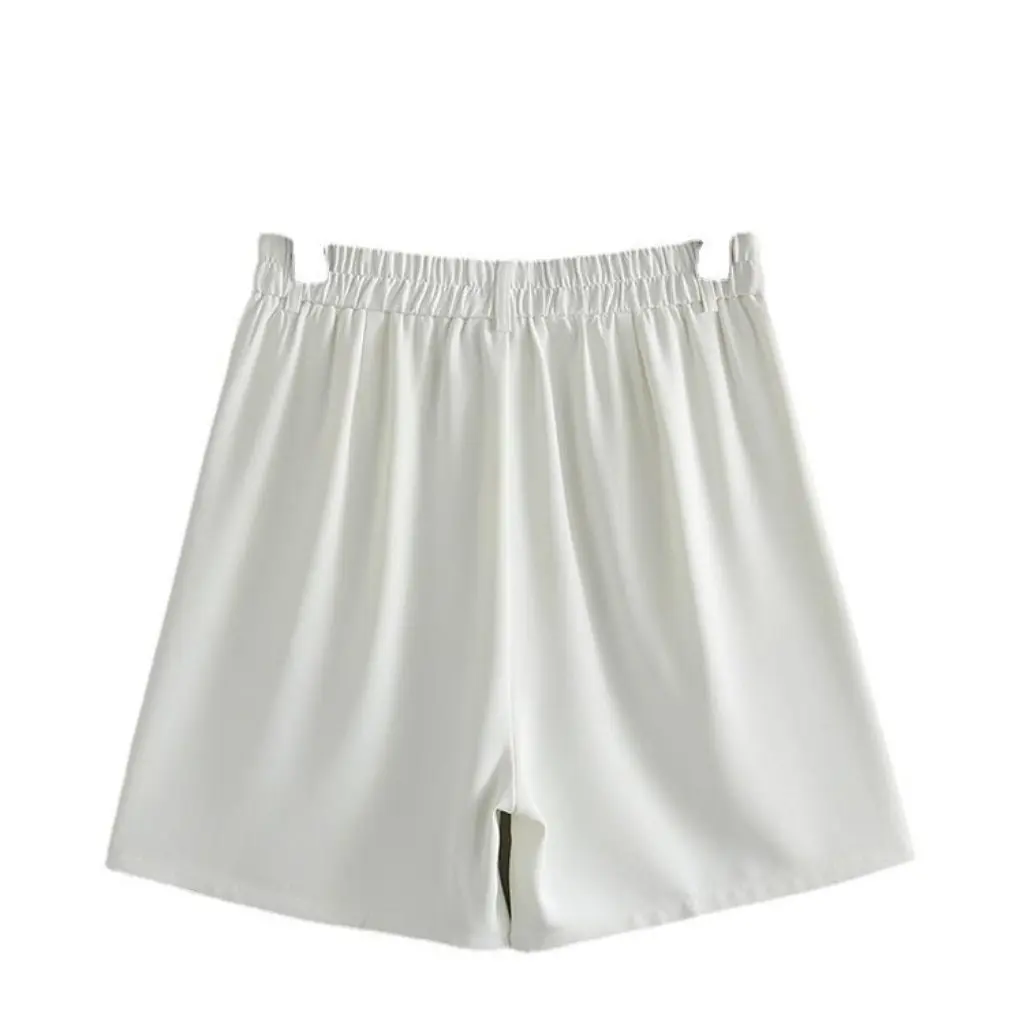 

Summer New Large Size High Waist Wide-Leg Casual Shorts for Chubby Girls Slimming All-Match Loose Suit Shorts