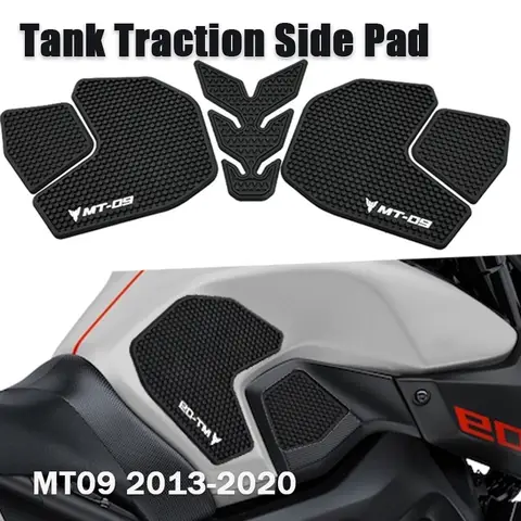 오토바이 탱크 트랙션 사이드 패드 Yamaha MT 09 FZ 09 mt09 2013-2020 2019 2018 2017 미끄럼 방지 측면 연료 탱크 방수 패드