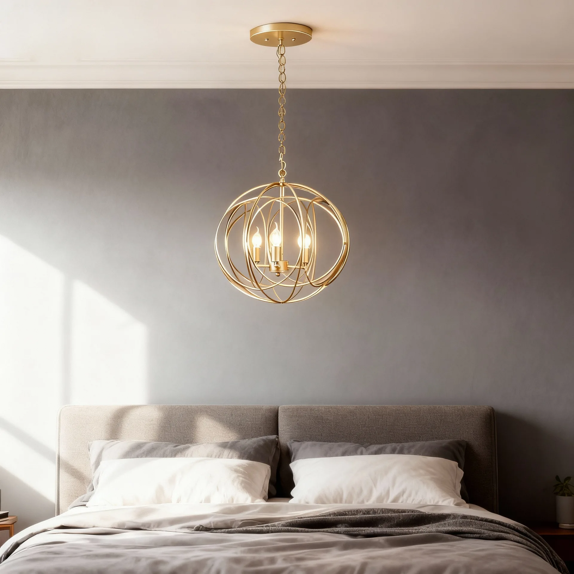 American country restaurant chandelier simple three-head bedroom lamp aisle led balcony living room lamp