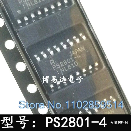 20PCS/LOT PS2801  PS2801-4 SOP-16 PS2801C-4