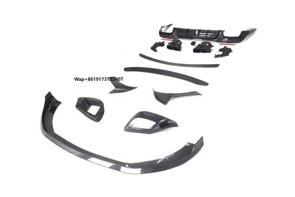 

High Quality 2018 Year~S Class W222 Carbon Fiber Body Kit Bumper Lip Rear Diffuser Exhaust Tips Fender Vents S63 S65 Carbon Kits