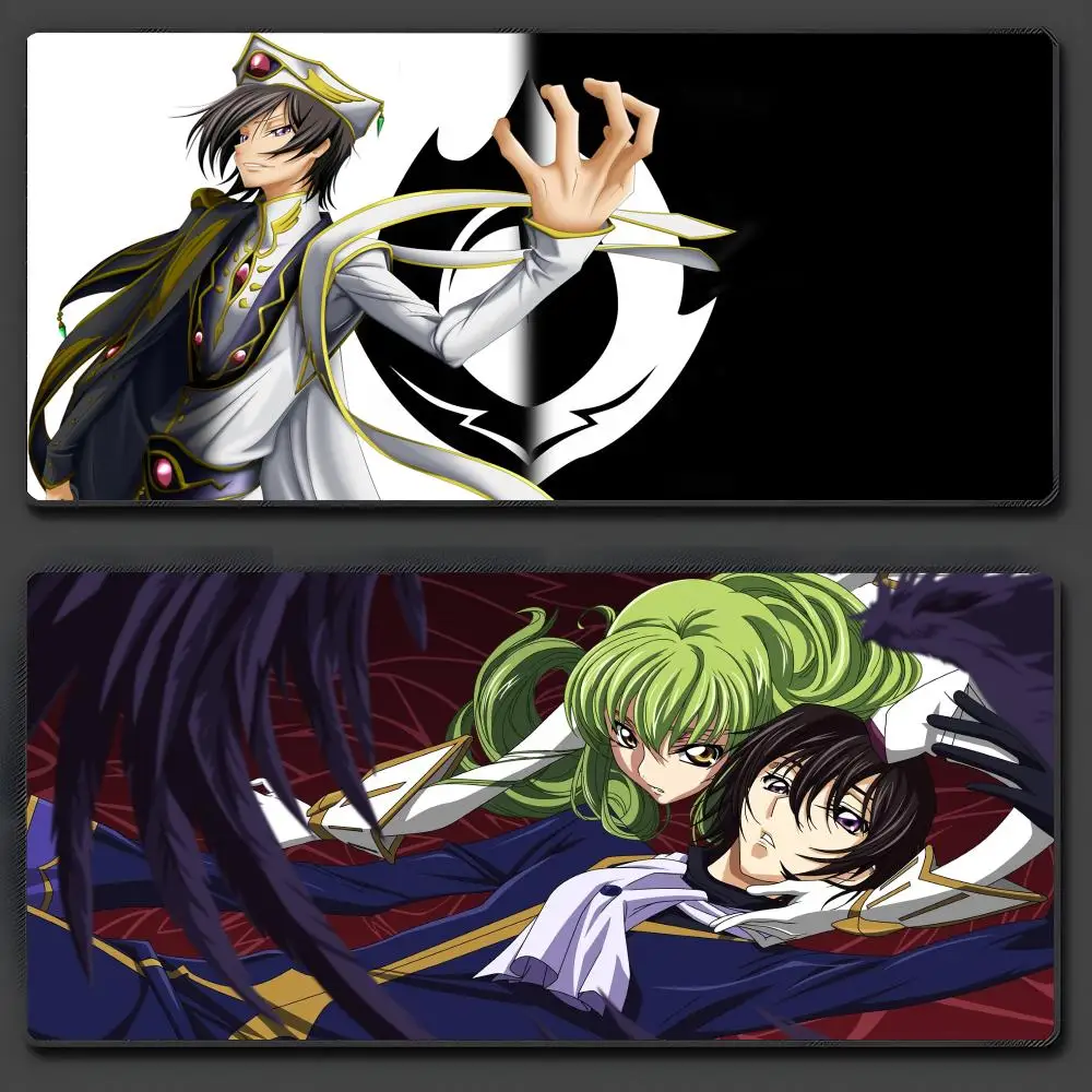 Code Geass Lelouch Of TheRebellions Mouse Pad Large Anti-Slip Rubber Gaming MousePad Durable Desk Pad Thick Seam Edge Suitable