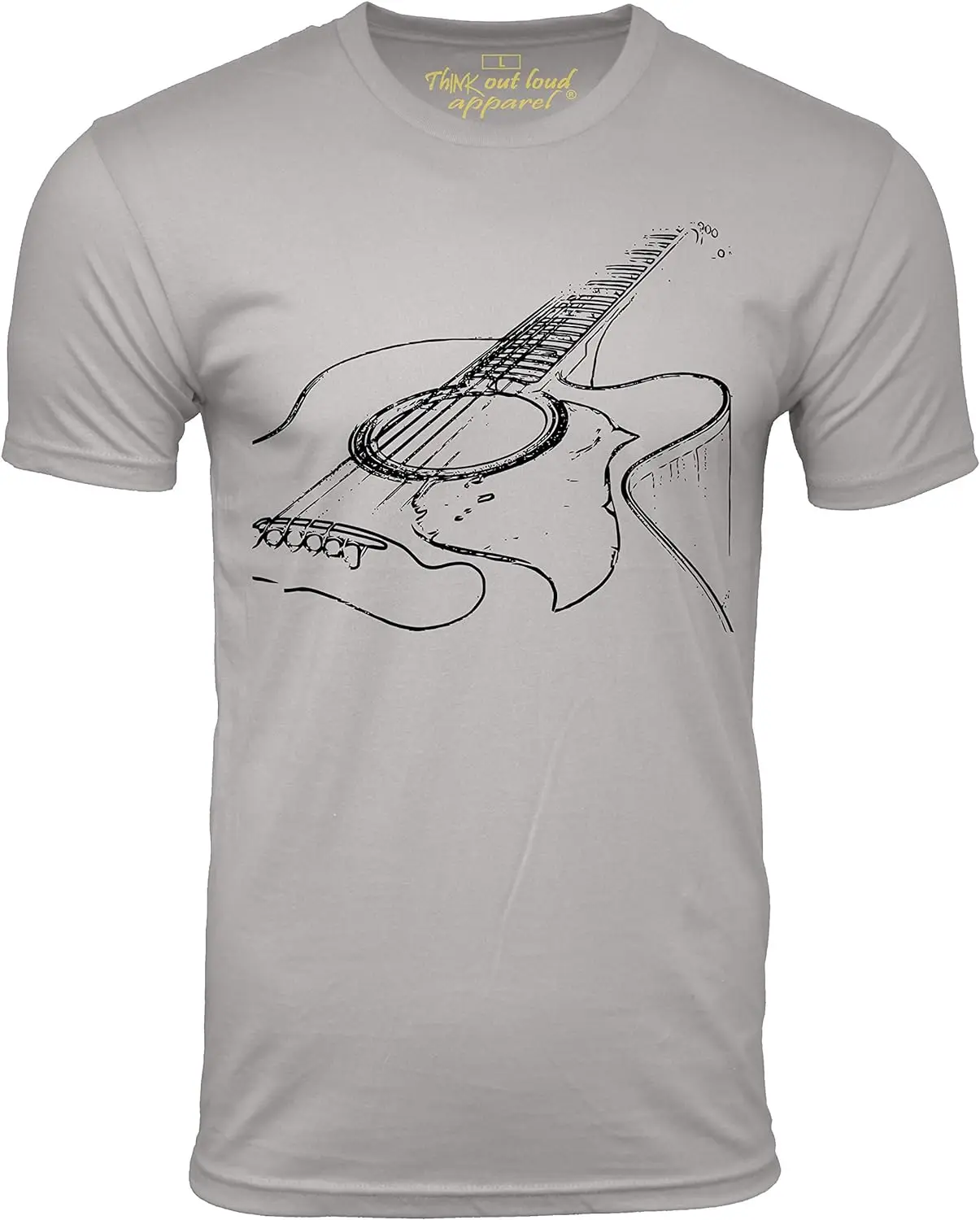 Think Out Loud Apparel Acoustic Guitar Player T Shirt Cool Musician Tee Music T-Shirt Artistic Tshirt