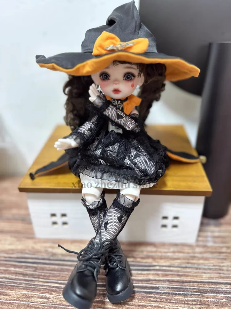 

Genuine Shugafairy Hugo 1/6 Bjd Doll Halloween Dress Up Doll Witch Animel Resin Figure Art Collection Decoration Toy Girl'S Gift