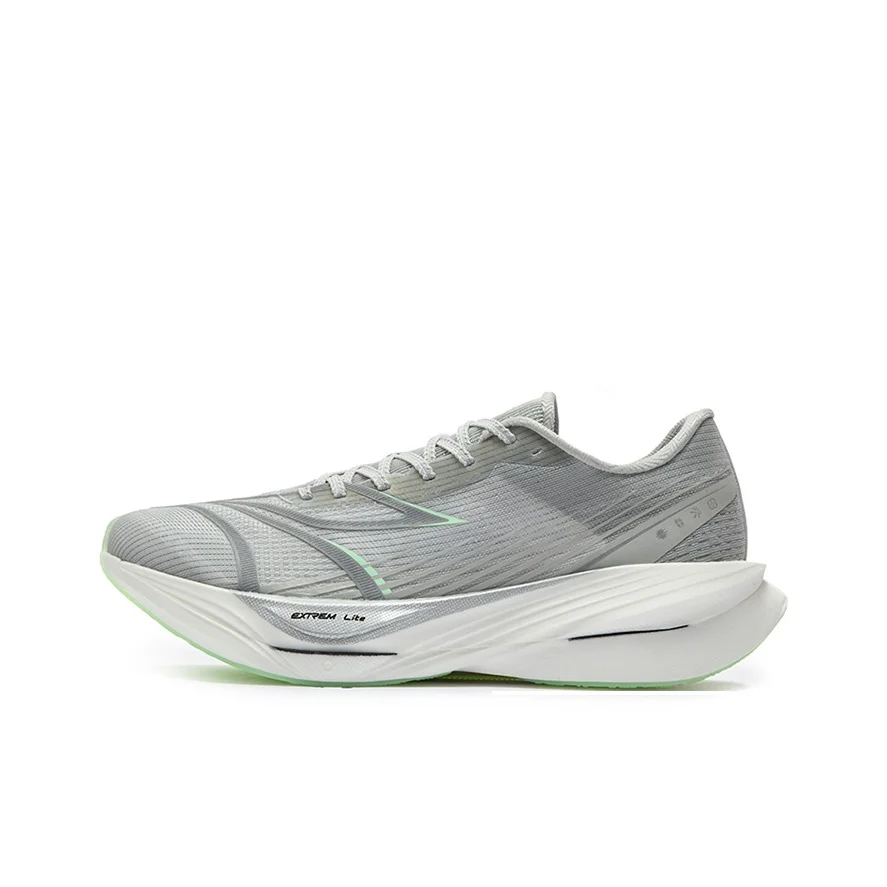 361° Furious Et Low top Full Length Carbon Plate Training Racing Running Shoes Men's Gray 672512216F-2