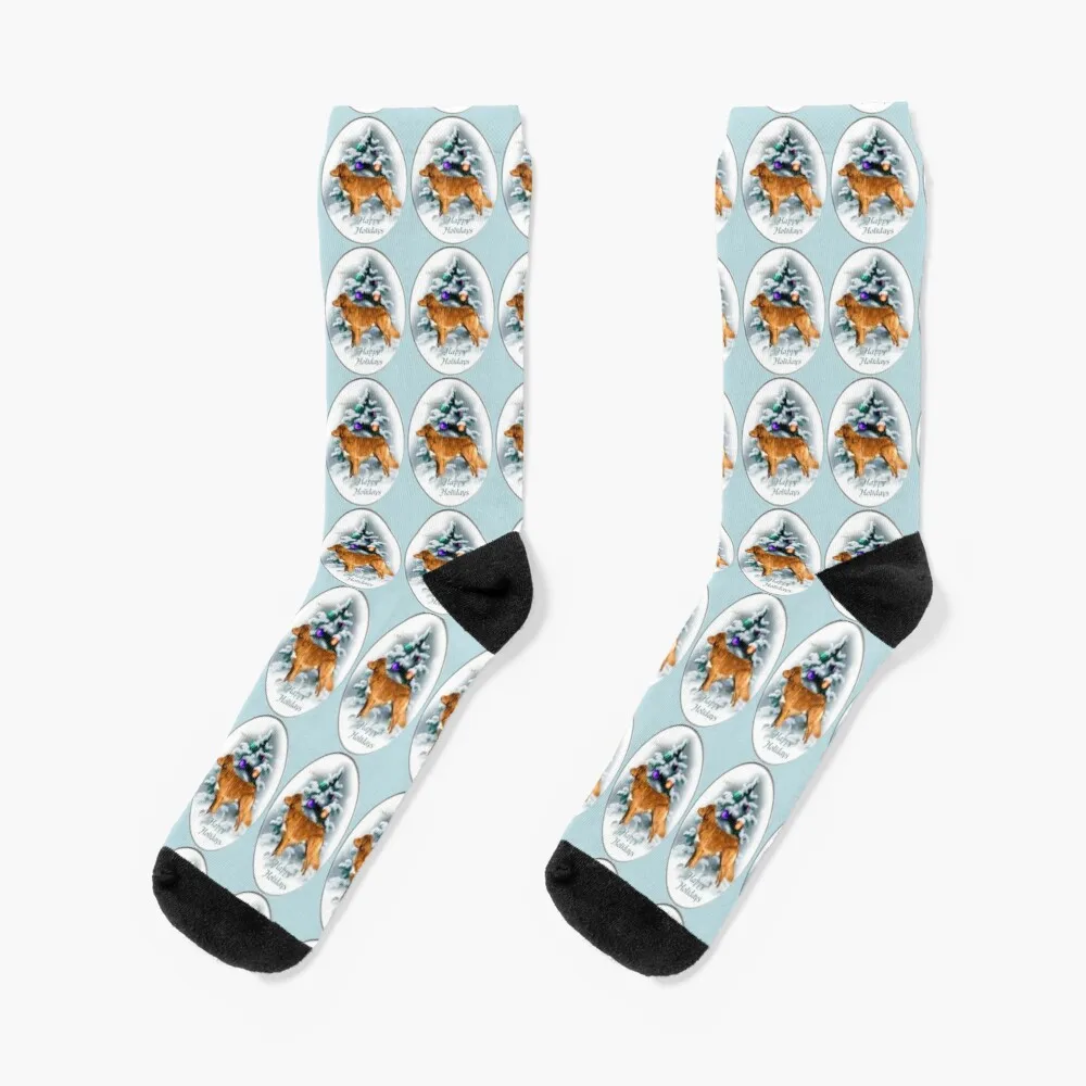 Nova Scotia Duck Tolling Retriever Christmas Gifts Socks Basketball Socks