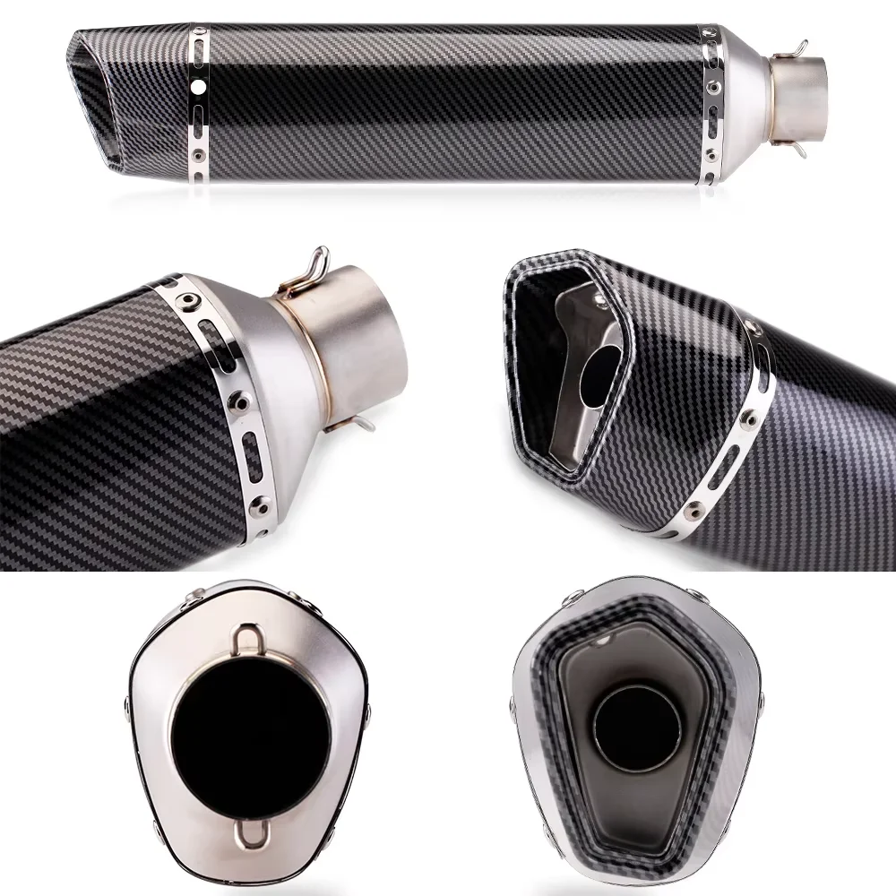 

51mm Universal Motorcycle Exhaust Muffler Motocross Racing Escape Moto Muffler Pipe For CB1000R XMAX GSXR150 FZ6 S1000RR Z400 R6