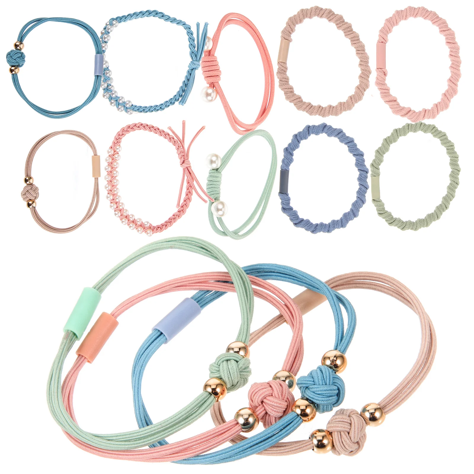 

Pearl Rope For Women Girls Cute Ties Scrunchie Elastic Ponytail Holder Braided Accessories Party Wedding Festival Hairbands Hair
