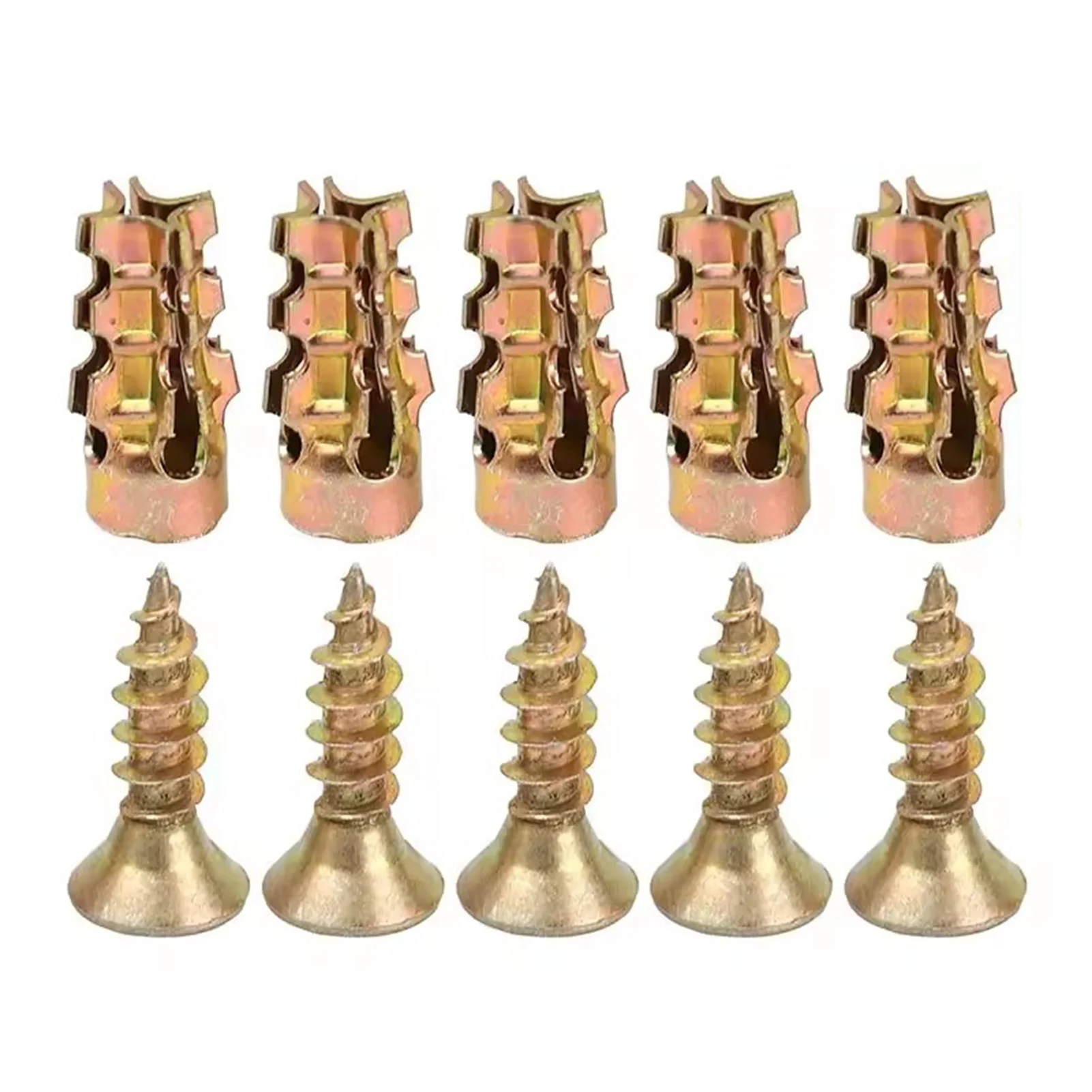 6*14mm Türscharnier-Gewindereparaturschrauben Kurze Expansions-Wandanker Reparatur-Fixierer für Beschädigtes Gewinde Selbstschneidende Stahlschrauben