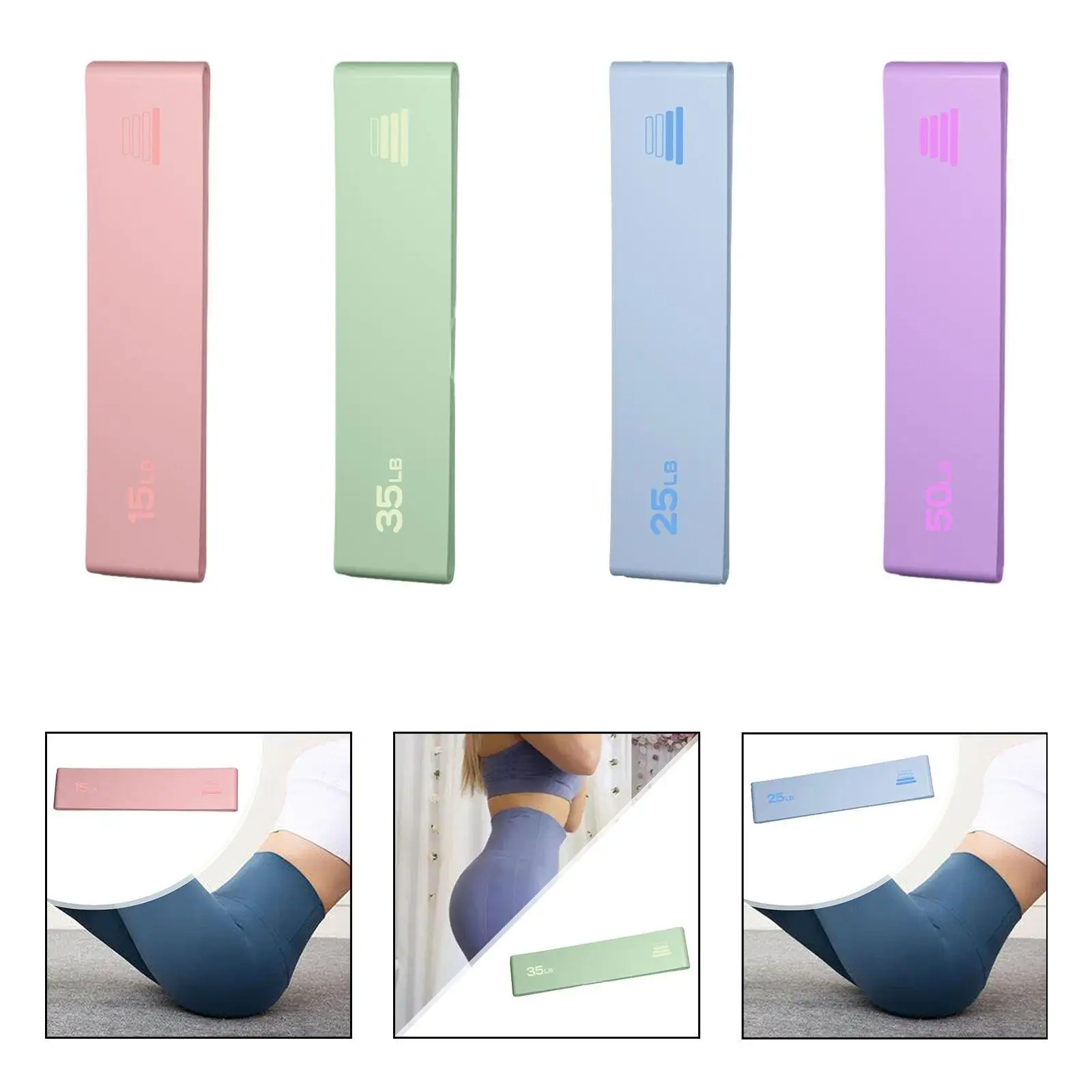 Hip Resistance Band Anti Slip Elastic for Home Working Out Pilates