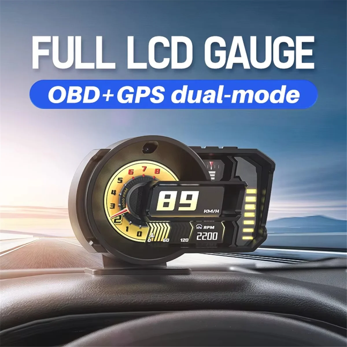 #03A Automotive Parts & Accessories,A590 HUD Fuel Consumption Turbine Curve Ambient Light Driving Score A,ABS