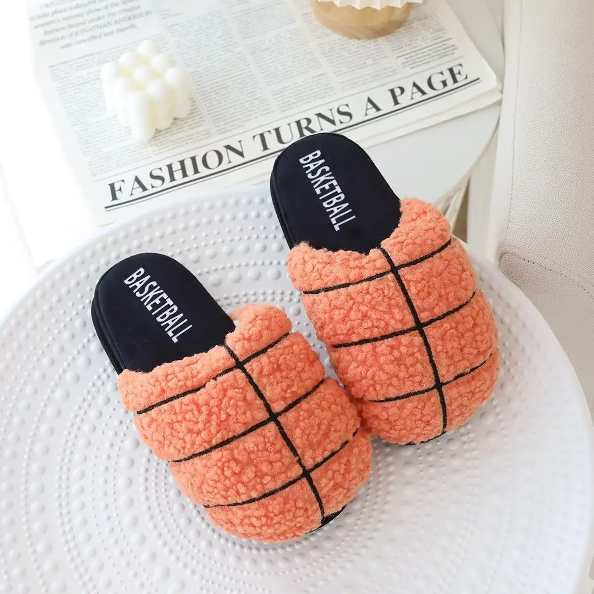 Football Indoor Slippers Special Custom A Warm Winter Lover Home Slippers Thick Hard Bottom Shoes on Floor Lovers Shoes Dog Cute