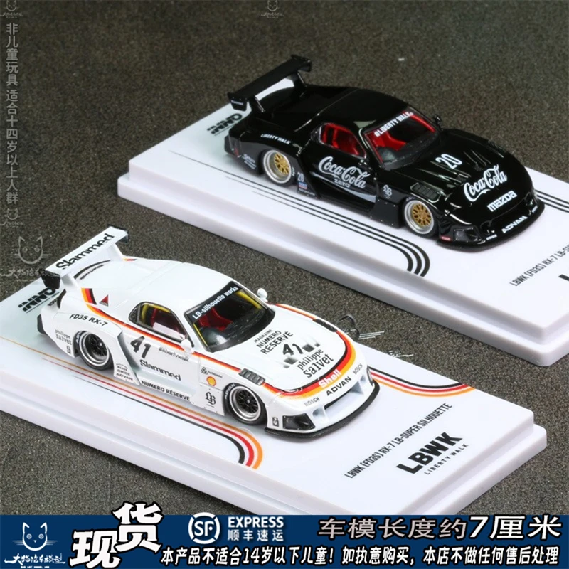 INNO 1:64 RX7 FD3S LB-SUPER SILHOUETTE Series Alloy Car Die Casting Model Collect Ornaments