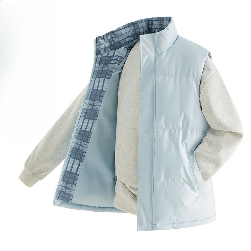 

Мужской и женский новый зимний теплый хлопковый жилет 2025 года, утепленный флисовый жилет, куртка для пары, модная верхняя одежда унисекс