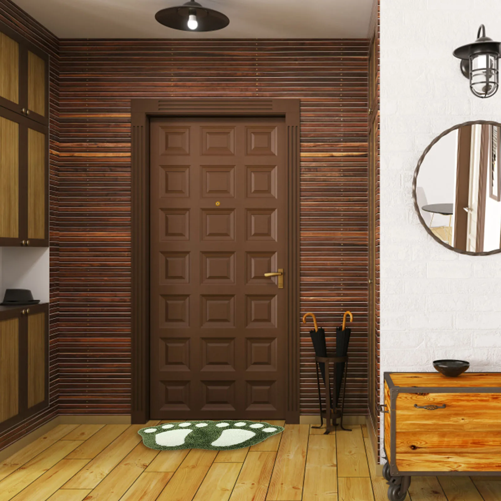 

Quick-Drying Non-Slip Bathroom Floor Mat Cartoon Footprint Absorbent Shower Rug Home Decoration Pad Kids Bathroom Rug