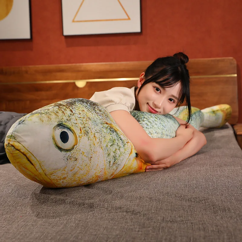 Inreresting Creative Full Size Artificial Fish Plush Toys Pendants Comfortable Throw Pillow Decoration Girls Kids Birthday Gifts