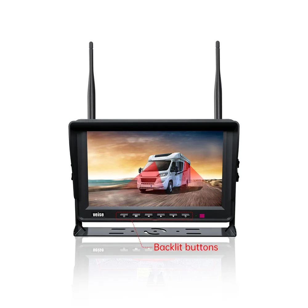 نظام كاميرا مراقبة لاسلكية رقمية AHD 1080P مع شاشة IPS 10.1 للتخييم RV ضمان لمدة عام واحد