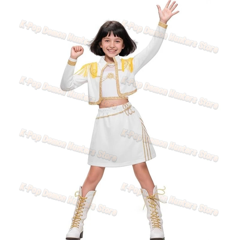 Halloween 2025 K-Pop Demon Hunters Cosplay Costume Rumi Zoey Mira Cosplay Girls Style Kids Stage Performance Clothes