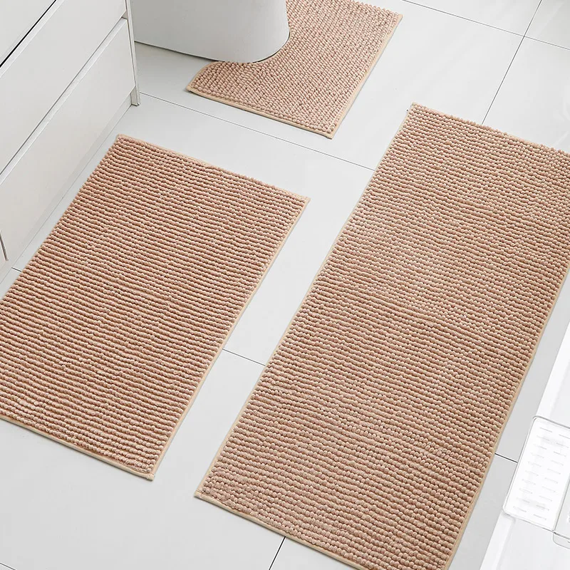 3 Stücke Minimalistischen Stil Badezimmermatte Rutschfeste Matte Toilettenfußmatte Saugfähige Matte Badezimmerteppich Hotel Dekoration Teppich Matten Set