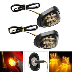 LED Turn Signal Indicator Amber Light Blinker Flush Mount Motorcycle Universal 12V 10mm Motorcycle Flasher For Honda For Yamaha