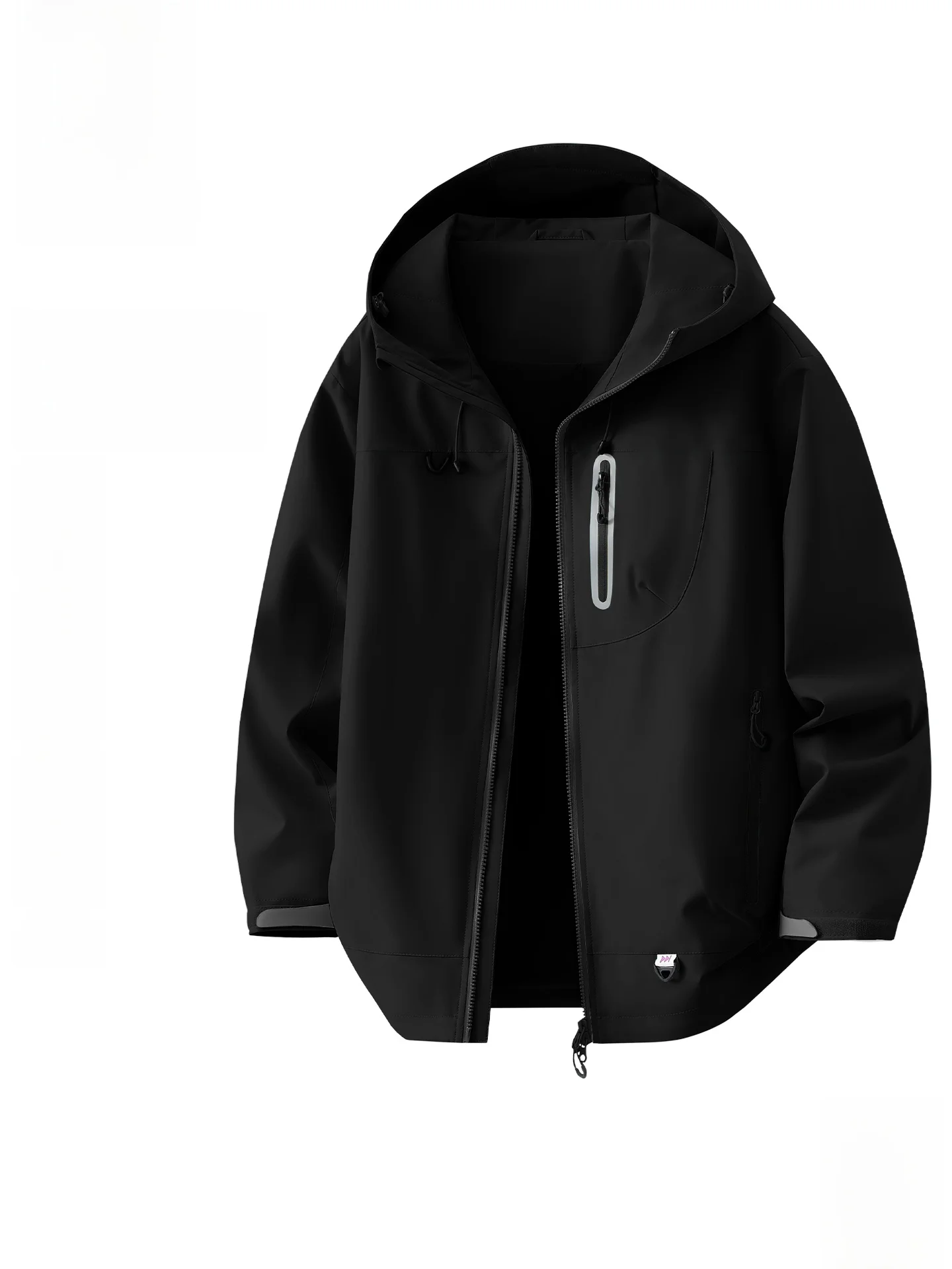 

Куртка для активного отдыха 2026: водонепроницаемая, на молнии, с множеством карманов, длинными рукавами и капюшоном