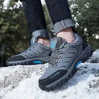 Hiking Boots Man Winter Sneakers Luxury Designer Men's Leather Boots Models Winter Shoes Anti Slip Sneakers Platform Ankle Boots