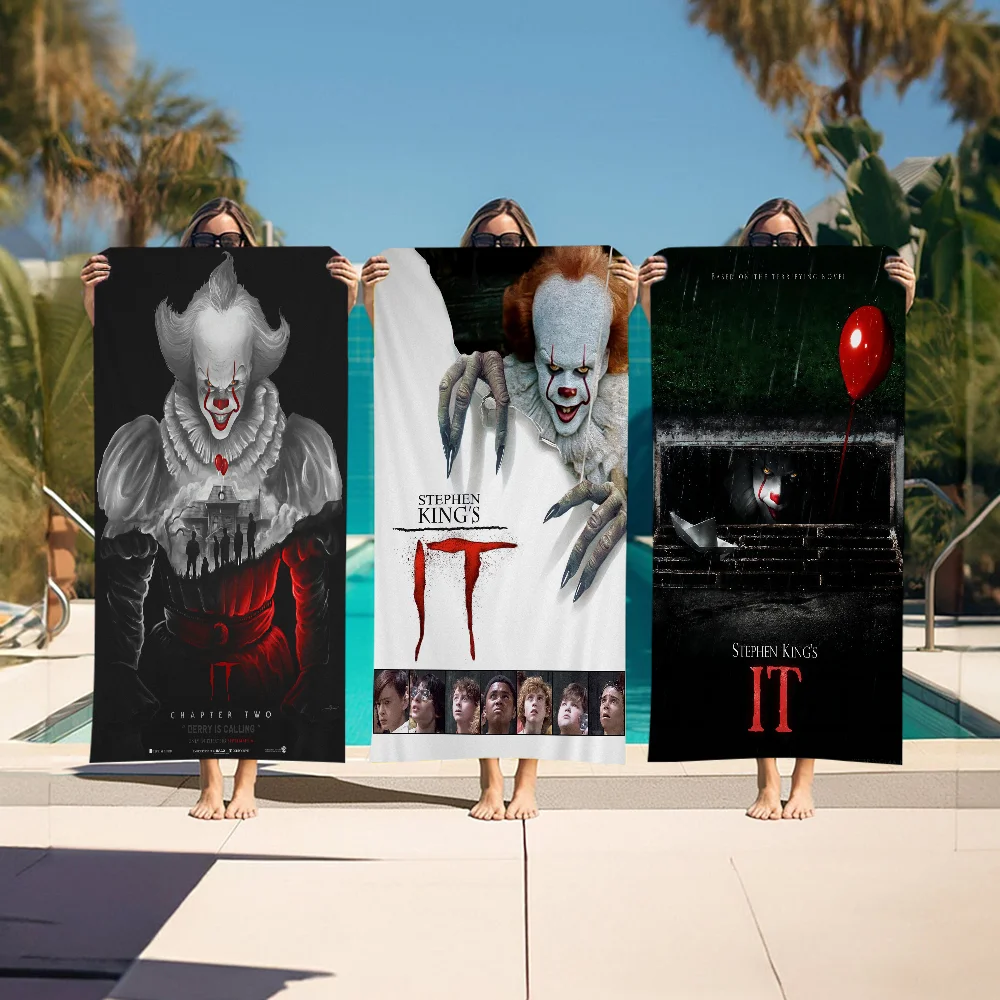 

IT It Chapter One Пляжное полотенце из фильма ужасов для детей Персонализированное банное полотенце Полотенце для бассейна Подарок на отдых Полотенце для пикника Подарок на вечеринку