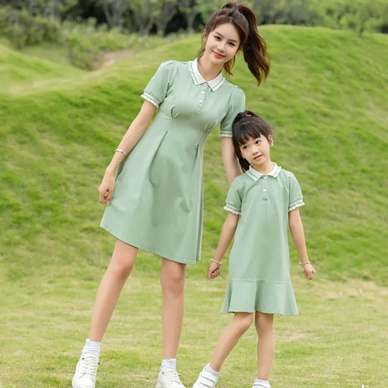 Mum Dad and Kid Outfit Family Look Mother Father and Daughter Son Matching Clothes Mom and Baby Girl Summer Dress Child Clothing
