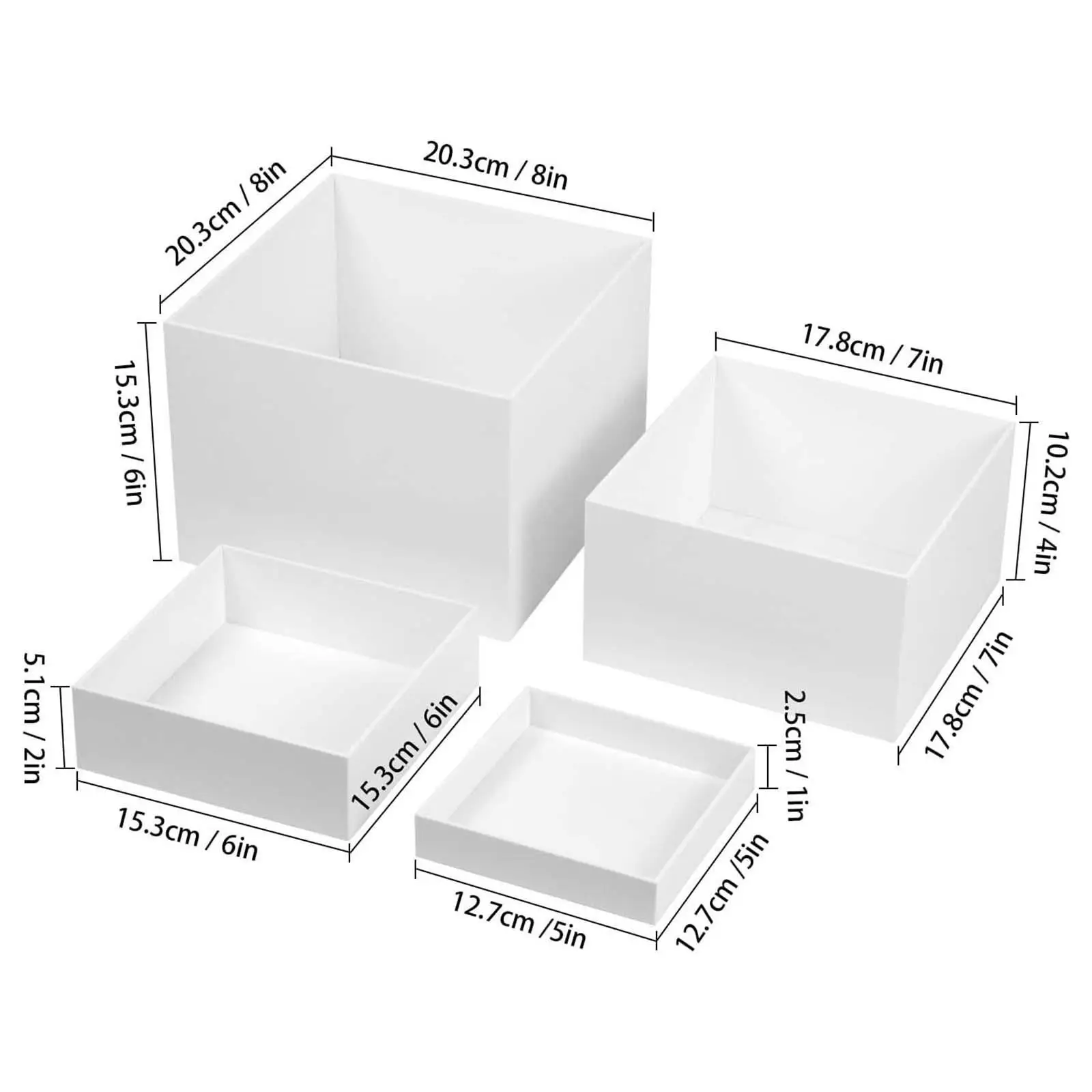 4 Pieces Buffet Riser Acrylic Risers Display Stands Space Saving Dessert Table Display Set for Candy Food Wedding Buffet Parties
