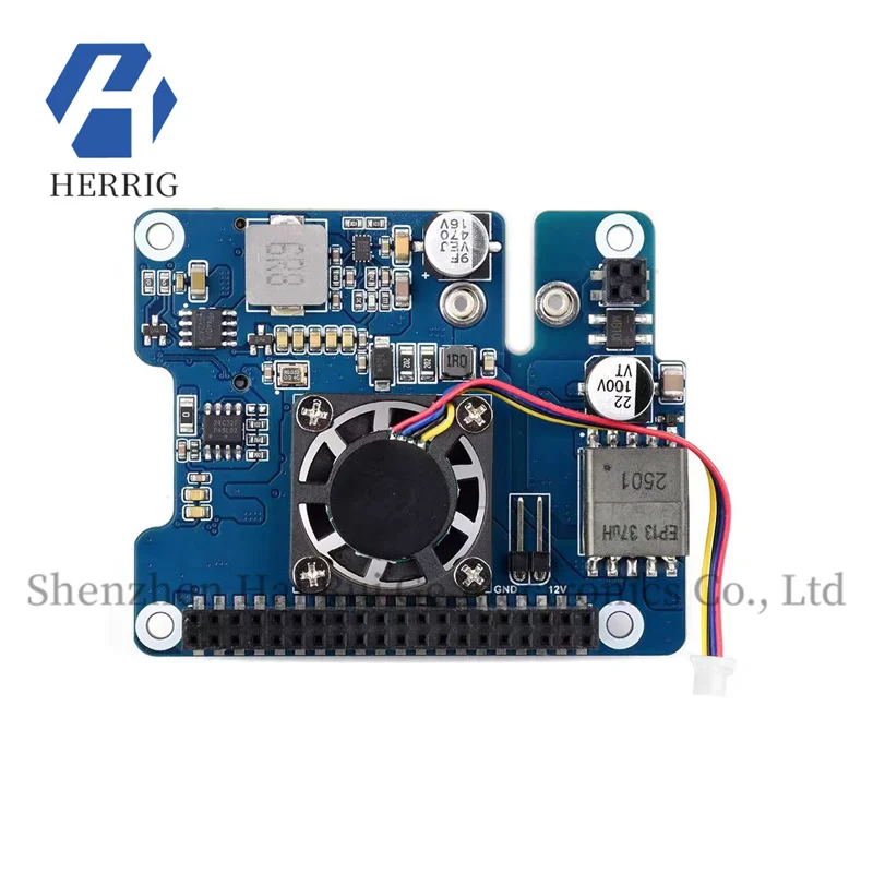 Raspberry Pi 5 PCIe to M.2 Interface NVMe Protocol PoE Ethernet Expansion Board HAT with Cooling Fan