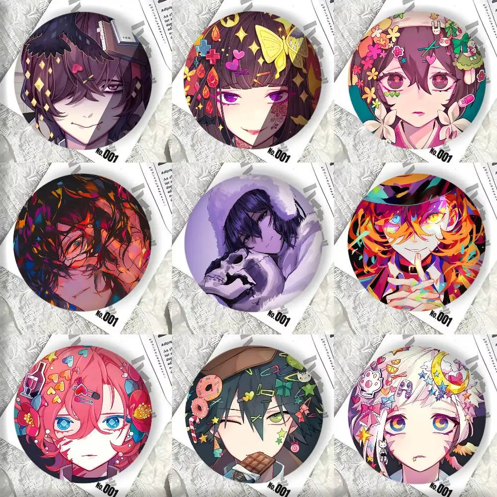 Anime B-Bungo Stray D-Dogs Gogol dazai osamu Ryunosuke Badges Round Cosplay Pin Bag Decor Fans Collect Friends Gifts Brooch