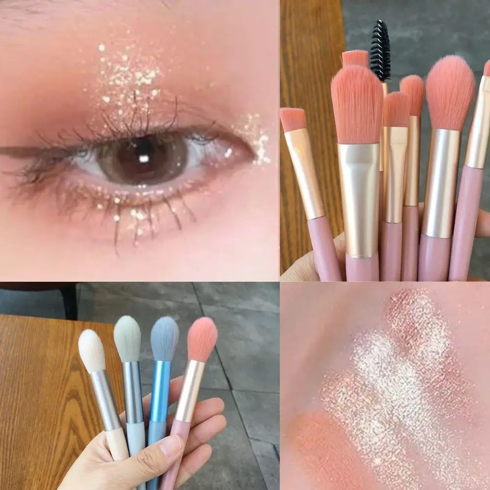 8-teiliges Make-up-Pinsel-Set, weiches Haar, flauschig, komplettes Set Schönheit, Concealer-Pinsel, Lidschatten, Kabuki-Mischung, Make-up-Pinsel, Beauty-Tools