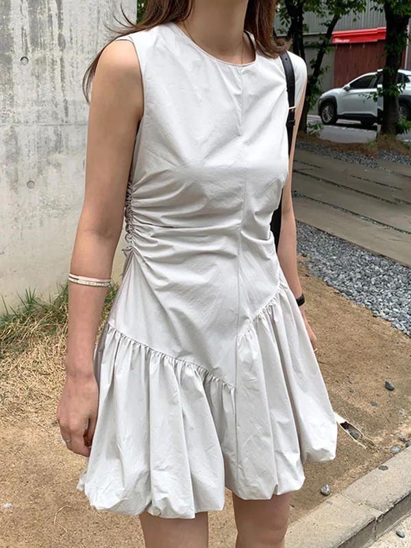 Estate 2025 Chic Svel Vest Dr Faion Age-Defng Design Flower Bud Dr Commute Sle rotondo Ne Single Piece