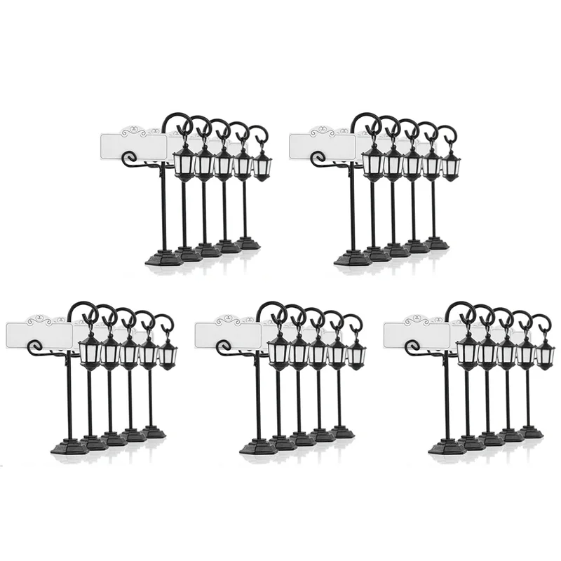 

25 шт., форма уличного фонаря, свадебная вечеринка, место для приема, держатель для карт, номер, имя, стол, держатель для карт, подставка с карточкой-TFBC