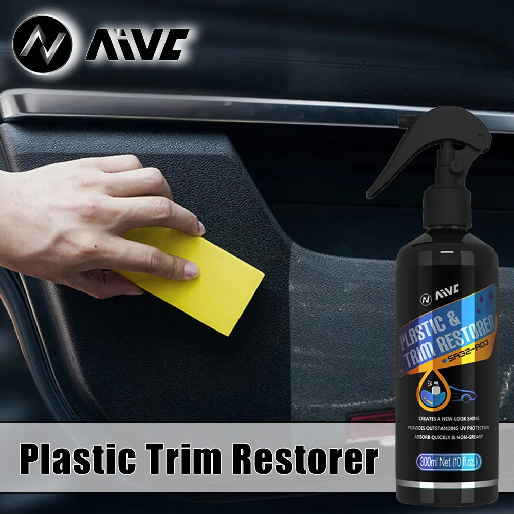 

Car Plastic Trim Restorer Exterior Rubber Parts Renovator Back To Black Shine Coating Polish Repair Spray Shine Brighten