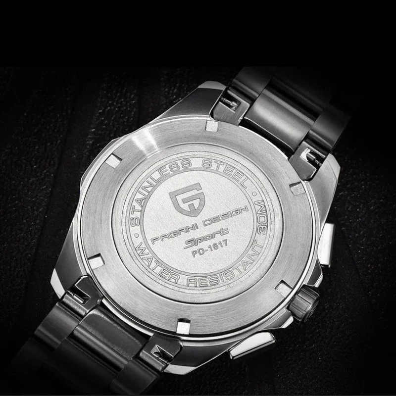PAGANI DESIGN Men Mechanical Wristwatch Sapphire Glass Stainless Steel Waterproof Automatic Watches SSSSS 1963 Watch
