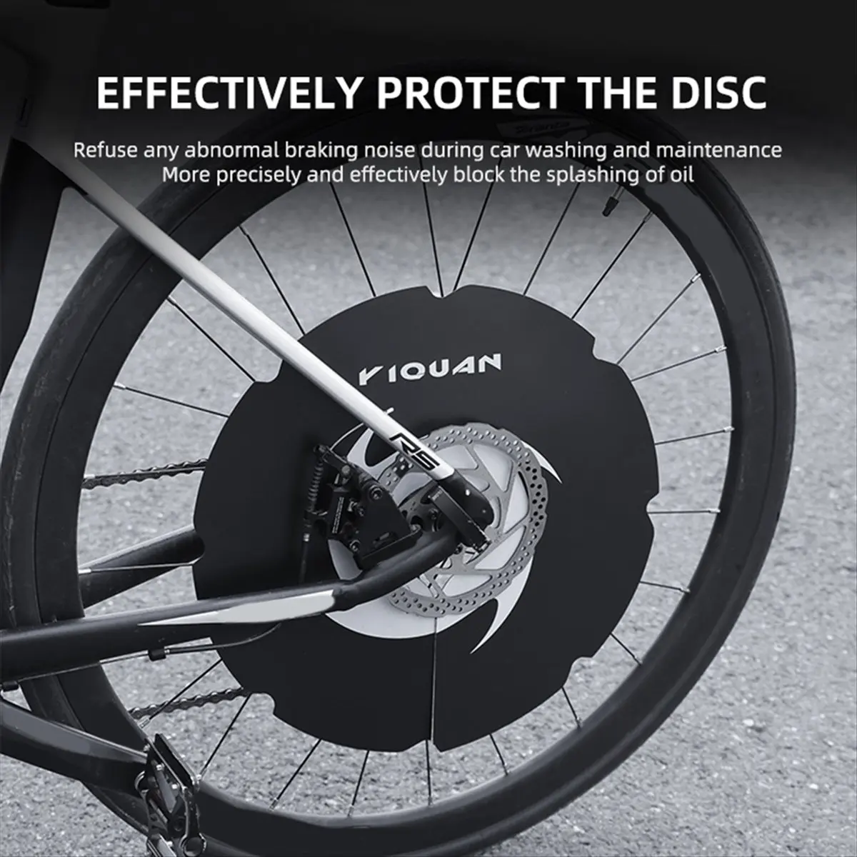 ABME YIQUAN المضادة للحشف دراجة غسل مكبح قرصي تنظيف غطاء للحماية خفيفة غسل القرص الحرس الدراجة الملحقات