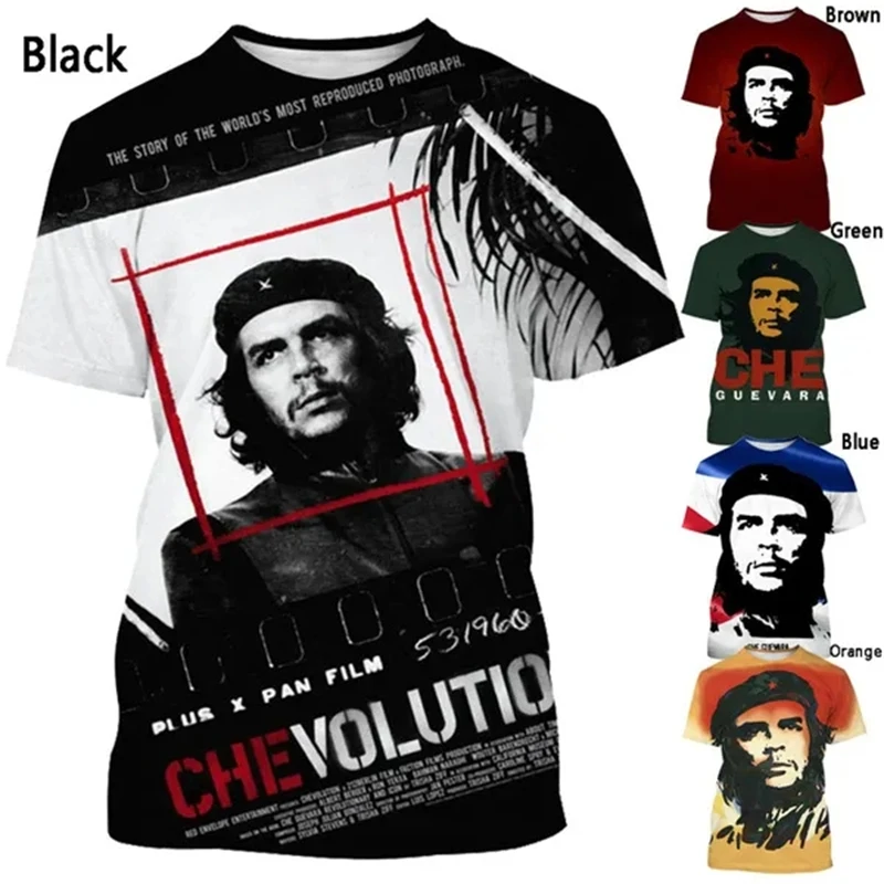 Che Guevara Memorials Vintage 3d Printed T Shirts For Men Women Clothes Casual Fashion Handsome Man Tees Tops Retro Male Tshirt