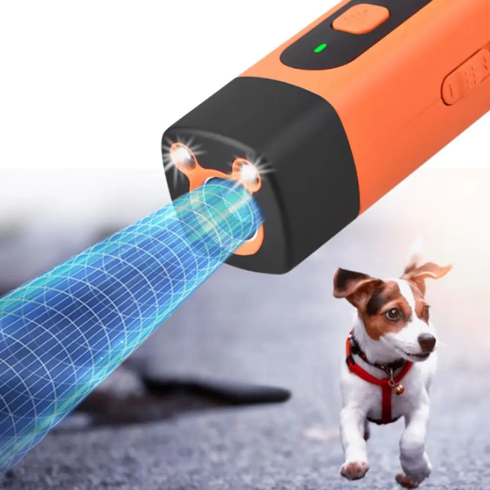 Rechargeable Ultrasonic Pet Dog Repeller with LED Flashlight Anti Barking Dog Training Repellents Professional Remote Control
