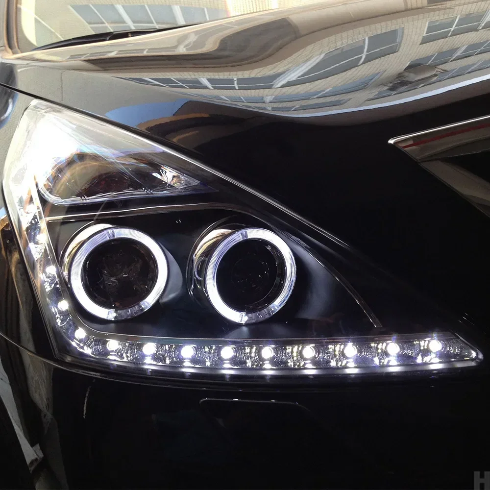 

Передние фары для Nissan Altima 2008-2012, комплект фар, модернизированные, высококачественные светодиодные, с двумя линзами-проекторами, инструменты и аксессуары