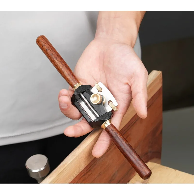 Mini Adjustable Woodworking Spoke Shave Flat Curved Base Hand Plane For Musical Instrument Spoon Model Hand Carving Work