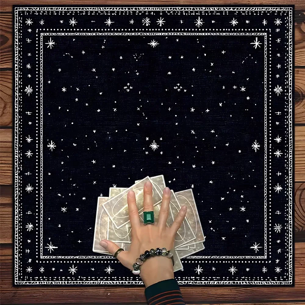 Starry Sky Tarot Cloth Polyester Mystical Divination Mat Occult Altar Table Cover Fortune Telling Pad Witchcraft