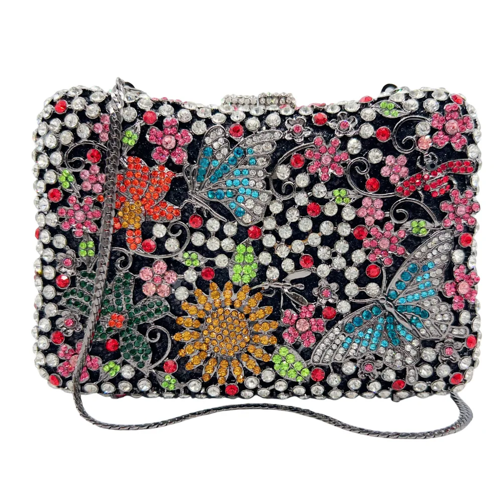 

Hollow Flower Diamond Dinner Bag High-end Diamond Evening Women's Bag Crystal Clutch Sequin Glamour Party Clutch Luxury Handbags