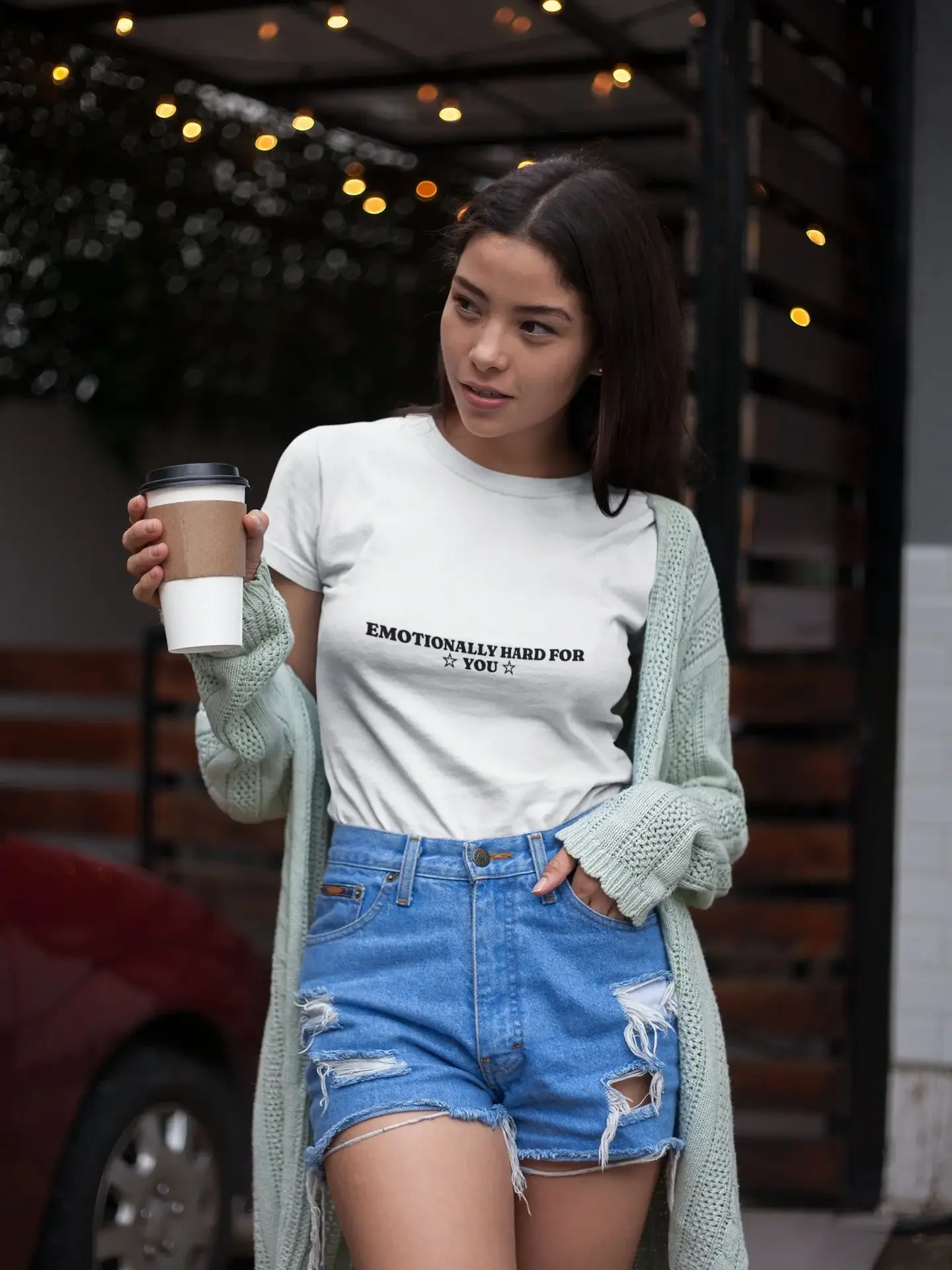 Emotionally Hard For You Funny T shirt Girl Unhinged Cringe Cursed Offensive