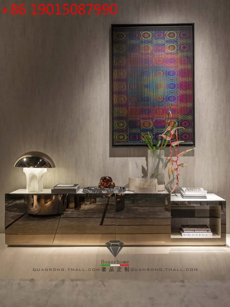 

Бытовой стеклянный аудиовизуальный шкаф, итальянский модный шкаф для телевизора, высококачественная настройка