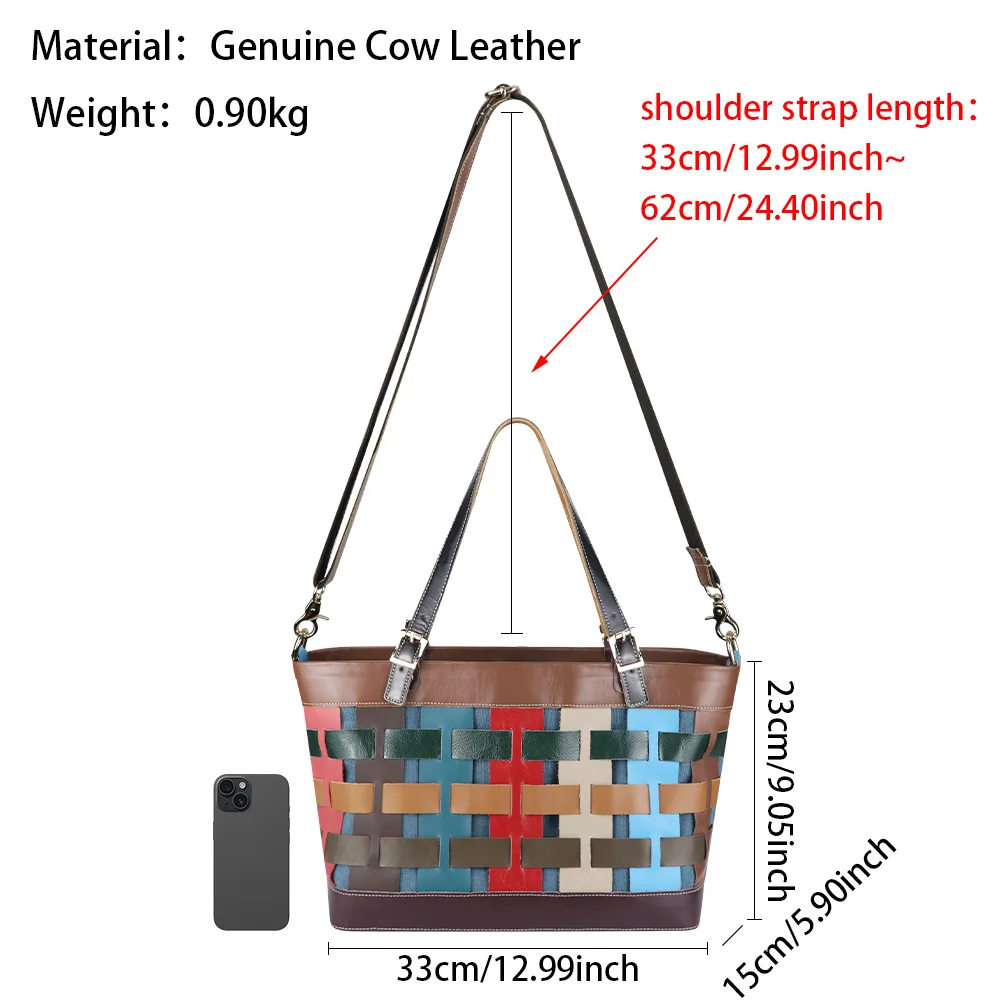 Royal Bagger Retro Tote Bags for Women Genuine Leather Shoulder Crossbody Bag Fashion Casual Handbag 2637