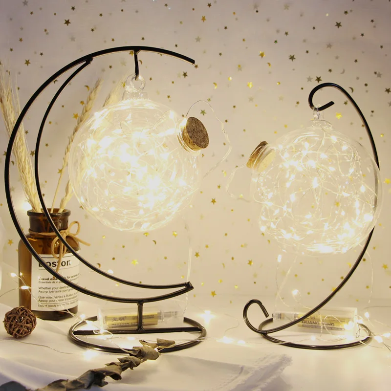Luminous leb star glass bottle lucky star hanging bottle cork bottle Qixi Festival creative gift origami